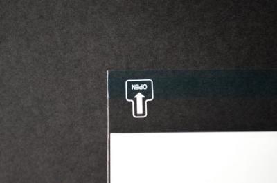 N-11【長3】印刷透明封筒 OPP袋 50μ 表:上1/2白ベタ 切手/筆記可 静電気防止テープ付