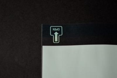 N-23【長3】印刷透明封筒 OPP 50μ グリーンベタ 切手/筆記可 静電気防止テープ付 折線付