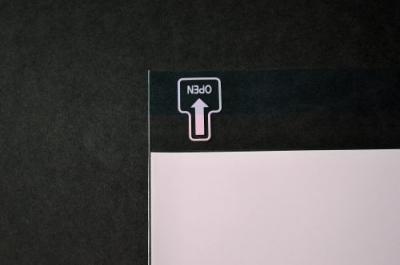 N-25【長3】印刷透明封筒 OPP袋 50μ ピンクベタ 切手/筆記可 静電気防止テープ付 折線付