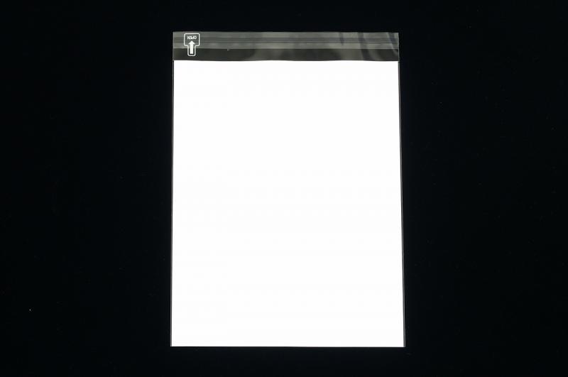 印刷透明封筒 角2 6,000枚 OPP 40μ(0.04mm) 表：白ベタ 切手/筆記可